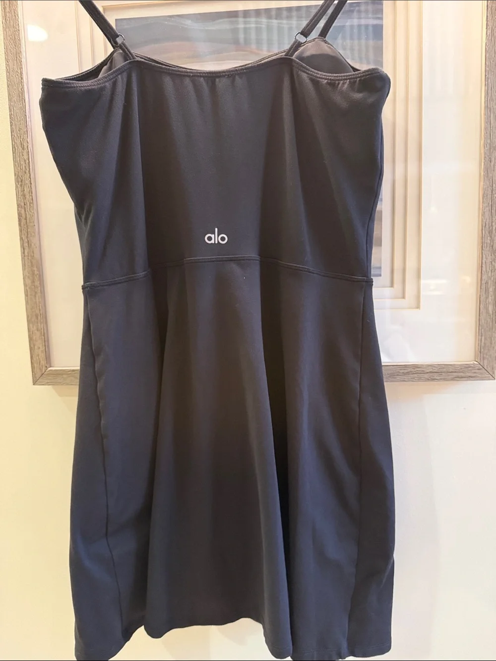 ALO Yoga Black Spaghetti Strap Athletic Dress L - Picture 3 of 3